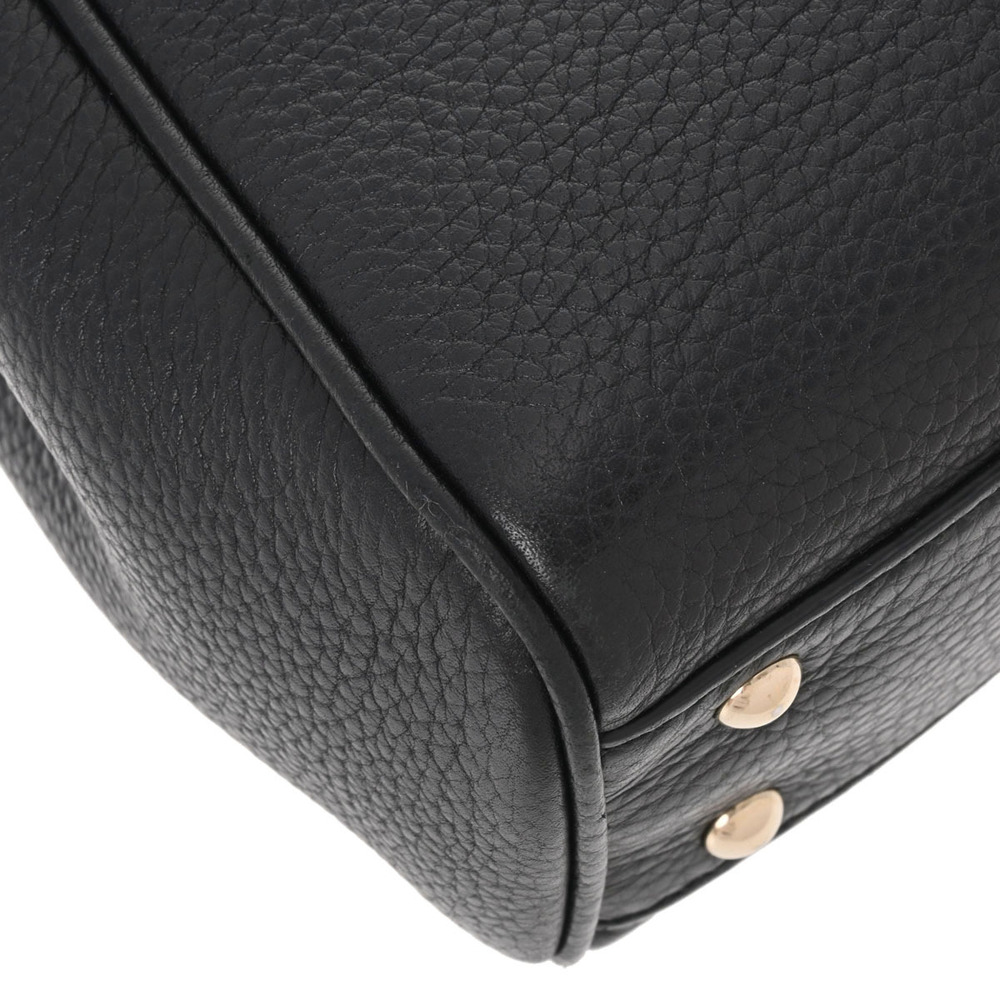 Gucci Shopper Bag 2way Top Handle Bamboo Black Leather - Picture 9 of 11